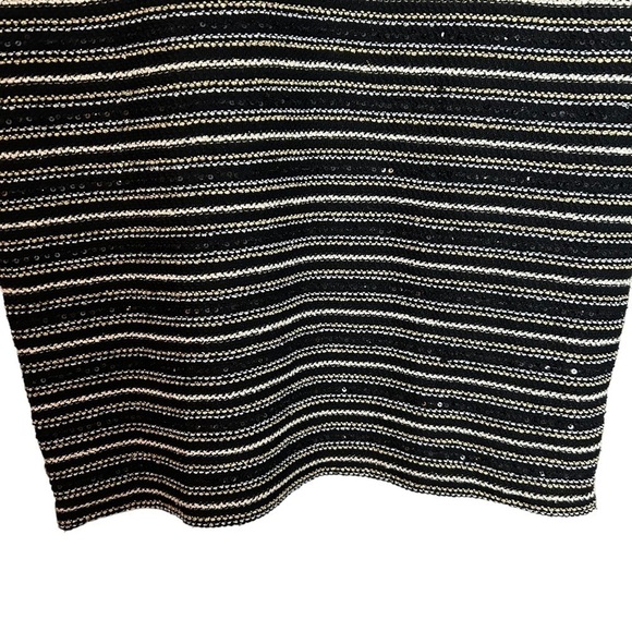 Sanctuary By Anthropologie Black Silver & Gold Dress w/ Side Zipper Accents Sz.S - Picture 8 of 12